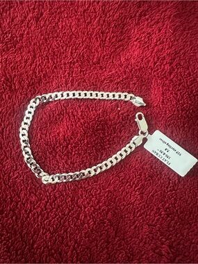 925 Sterling Silver Flat Cuban Link Bracelet